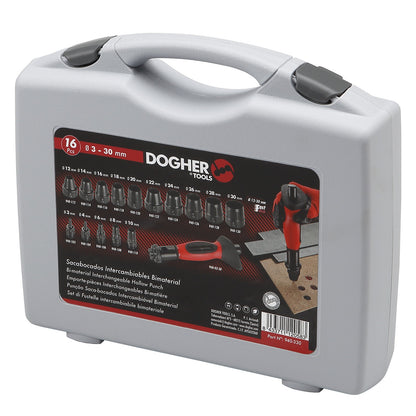 Dogher 940-330 - Juego Sacabocados Bimat 3-30Mm 16 Pzas