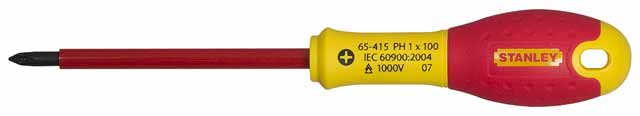 STANLEY 0-65-414 - Destornillador aislado vde 1000v FatMax phillips ph0 x 75 mm