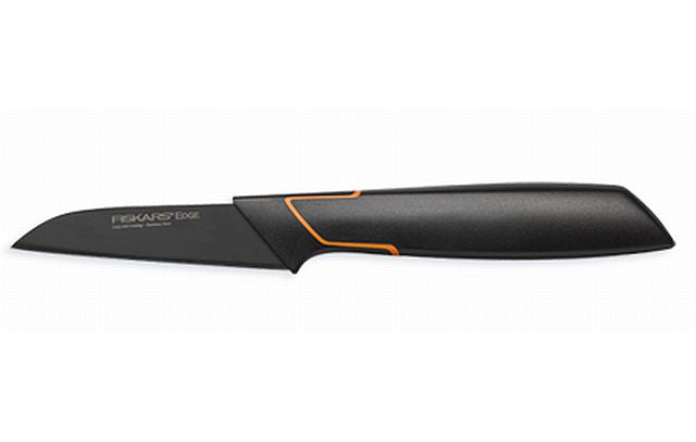 Fiskars Cuchillo para pelar, Diseño moderno, Hoja recta, Longitud total: 20 cm, Acero de calidad/Plástico, Edge, 1003091