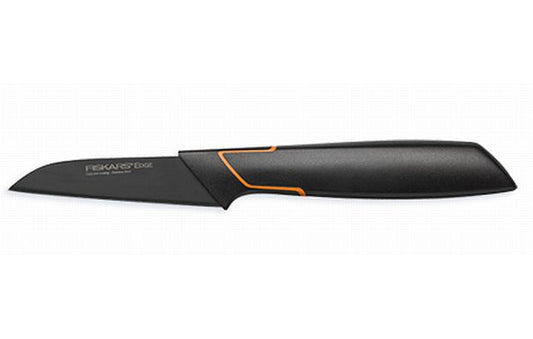 Fiskars Cuchillo para pelar, Diseño moderno, Hoja recta, Longitud total: 20 cm, Acero de calidad/Plástico, Edge, 1003091