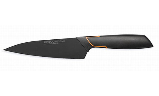 Fiskars Cuchillo de cocinero, Diseño moderno, Longitud total: 27 cm, Acero de calidad/Plástico, Edge, 1003095
