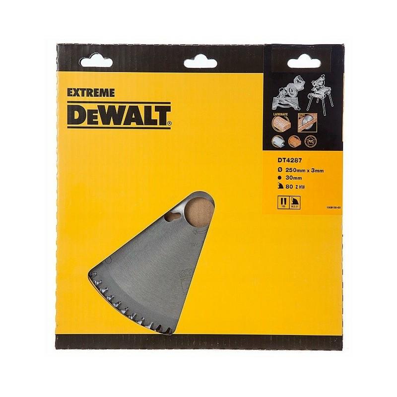 DeWalt DT4287-QZ - Hoja para sierra circular estacionaria, 250 x 30 mm, 80D TCG -5º