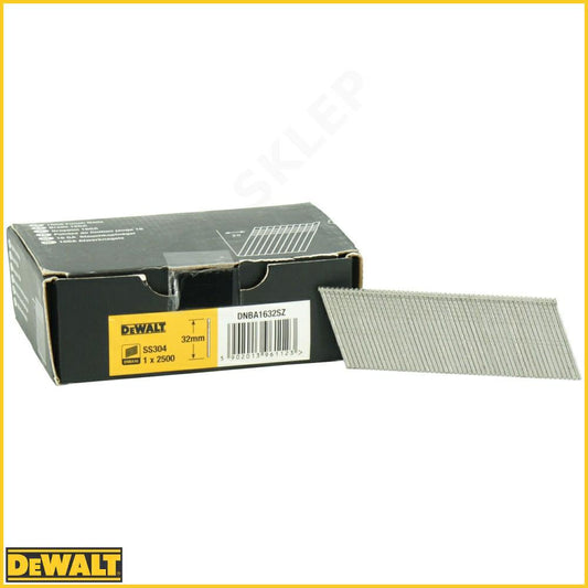 DeWalt stauch de uñas 20 grandes SS 32 mm 2500 unidades, plata, dnba1632sz