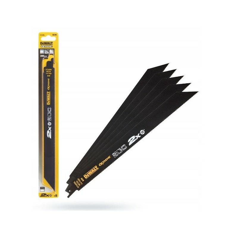 DeWalt DT2409L-QZ - Hoja de sierra sable Extreme 2X, longitud de 305 mm, paso de diente de 1,8-1,4 mm para metal
