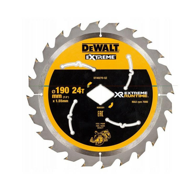 DEWALT DT40270 - Hoja de diamante para Dcsdcs577, 190 mm, 24 dientes