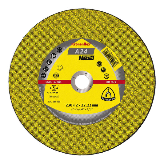 Klingspor 242138 - Disco de corte Kronenflex para metal A 24 Extra, 125 x 2,5 x 22,23 mm