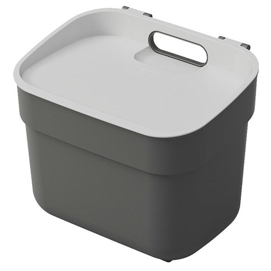 Curver - Cubo de reciclaje 5 L, gris oscuro/gris claro