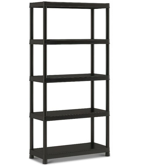 Keter - Estanteria de plastico de 5 baldas, negro