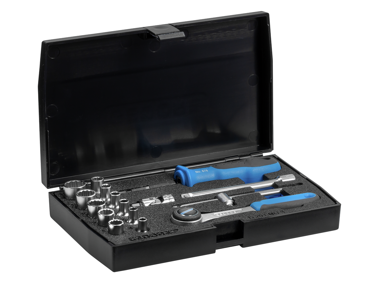 GEDORE D 20 EMU-3 - 1/4" Unit Drive Socket Set, 17 pieces