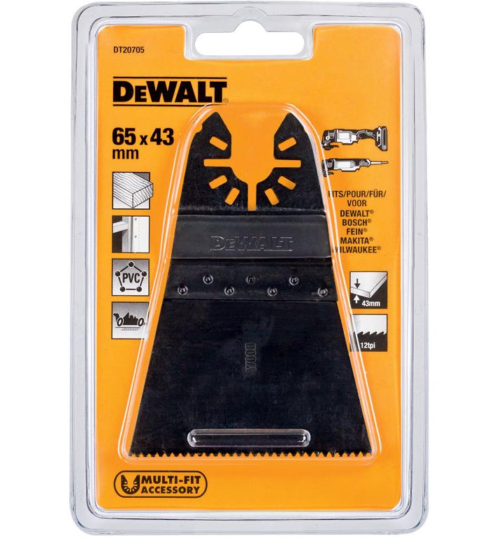 DeWalt DT20705-QZ Hoja de Sierra para un Corte rápido en Madera Ancha 66 mm x 43 mm, Arándano