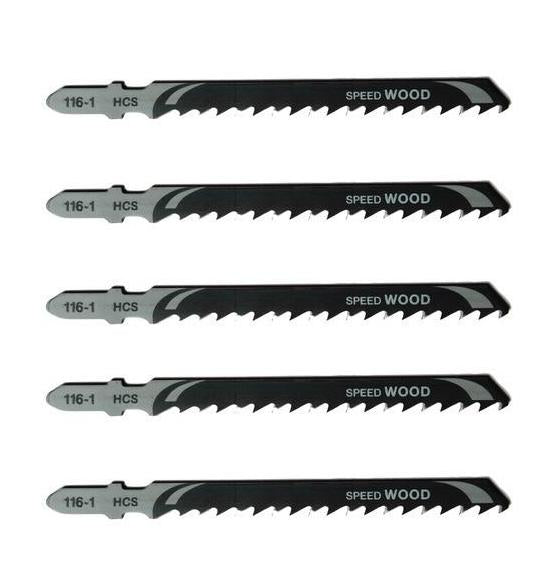 DeWalt DT2166-QZ - Hoja de sierra de calar HCS, longitud: 100 mm, paso de diente: 4 mm, para cortes rectos rápidos en madera y aglomerado de hasta 60 mm de espesor