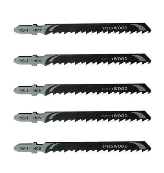 DeWalt DT2166-QZ - Hoja de sierra de calar HCS, longitud: 100 mm, paso de diente: 4 mm, para cortes rectos rápidos en madera y aglomerado de hasta 60 mm de espesor