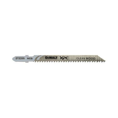 DeWalt DT2218-QZ - Hoja de sierra de calar XPC, long: 100mm, hoja bi-metal para cortes precisos en madera, aglomerado, contrachapado, laminado y plástico hasta 60mm de espesor, Arándano