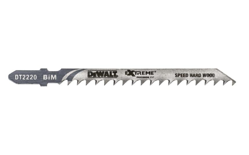 DeWalt DT2220-QZ - Hoja de sierra de calar XPC, longitud de 100 mm, paso de diente de 4 mm, hoja bi-metal para cortes en madera, aglomerado, contrachapado, laminado y plástico