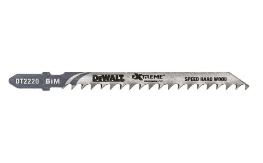 DeWalt DT2220-QZ - Hoja de sierra de calar XPC, longitud de 100 mm, paso de diente de 4 mm, hoja bi-metal para cortes en madera, aglomerado, contrachapado, laminado y plástico