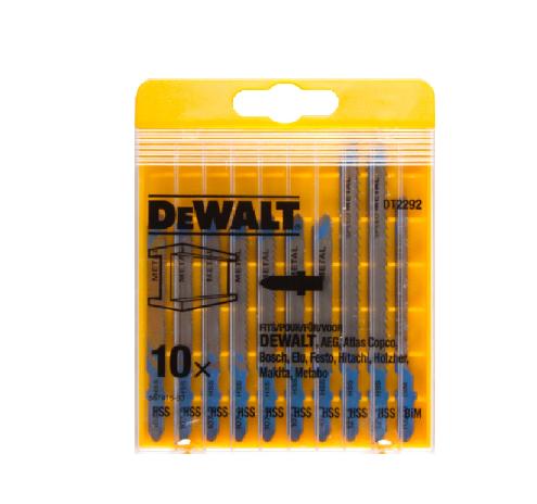 DeWalt DT2292-QZ - Pack de 10 hojas de sierra de calar HSS para metal