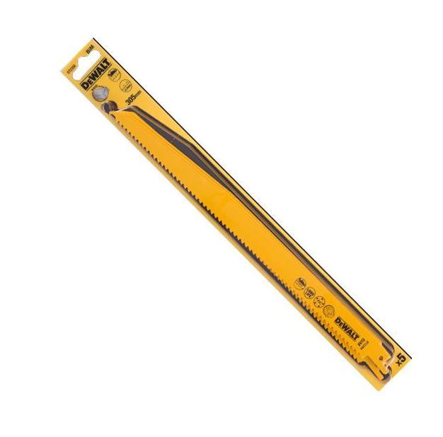 DeWalt DT2350-QZ - Hoja de sierra sable bi-metal, longitud 305 mm, paso de diente 3.6-5.1 mm, para cortes rápidos en madera con clavos y plásticos duros
