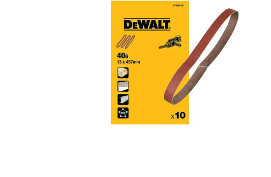 DEWALT Cinta de lija (13 x 457 mm, grano 40, 10 unidades)
