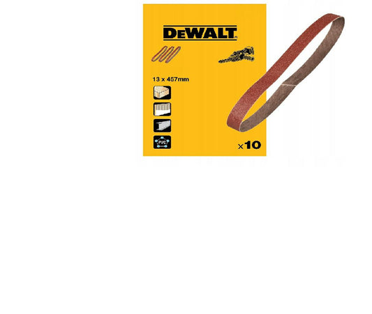 DEWALT 10 bandas de lija (grano 120, 13 x 457 mm)