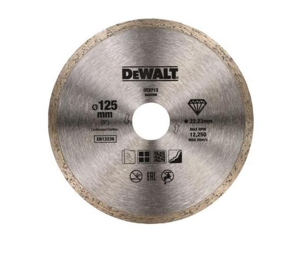 Dewalt DT3713-QZ - Disco de diamante de 125 mm para corte de ceramicas
