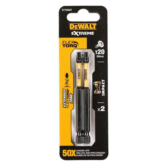 DeWalt dt70568t Torsion bit Impacto fijo T20 85 mm, set de dos unidades
