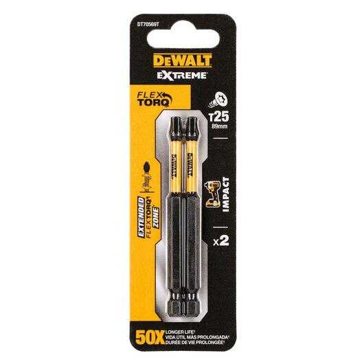DeWalt dt70569t Torsion bit Impacto fijo T25 89 mm, 2 unidades)