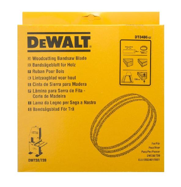DeWalt DT8486-QZ - Hoja para sierra de cinta, longitud: 2095 mm, ancho: 10 mm, espessor: 0, 6 mm, paso: 3, 2 mm, para adera, fórmica y laminados