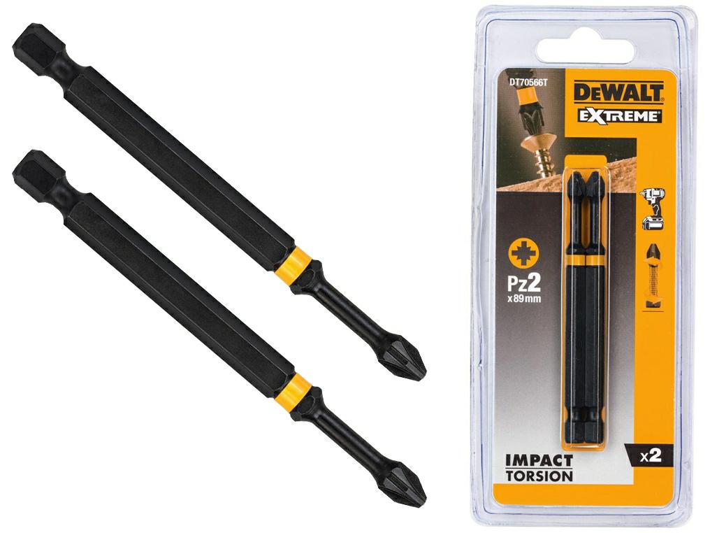 DeWalt dt70566t Torsion bit Impacto fijo PZ2 85 mm, 2 unidades