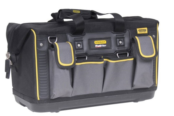 STANLEY FATMAX Bolsa Gran Abertura, Estructura Voluminosa, Almacenamiento Vertical, Correa Ajustable, Asa de Goma, Resistente al Agua y Polvo, FMST1-71180