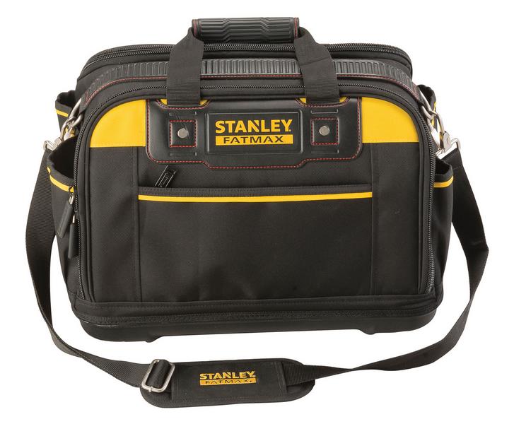 STANLEY FATMAX Bolsa de Herramientas Acceso Múltiple, Estructura Rígida, Tamaño 41x29x24 cm, Bolsillo frontal con cierre, Asa ajustable, Acceso a las herramientas, FMST1-73607