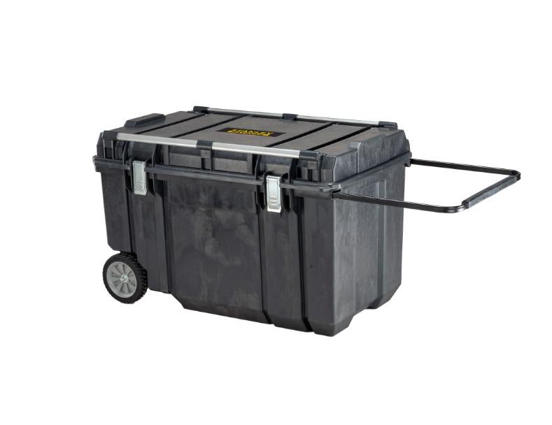 STANLEY FATMAX Arcón de transporte 240L, Rieles de aluminio en la tapa, Ruedas grandes, Cierres metálicos, Asa telescópica, Protección IP65, FMST1-75531