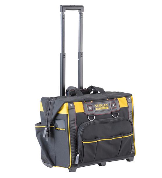 STANLEY FATMAX Bolsa Rígida con Ruedas, Organización Óptima para Herramientas, Asa Telescópica Resistente, Ruedas para Transporte Fácil, Medidas 50 x 36 x 41 cm, FMST1-80148