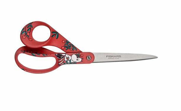 Fiskars X Mumin Tijeras multiusos con diseño Mumin, Para diestros, Longitud: 21 cm, Hojas de acero inoxidable, Mamá Mumin, 1000831