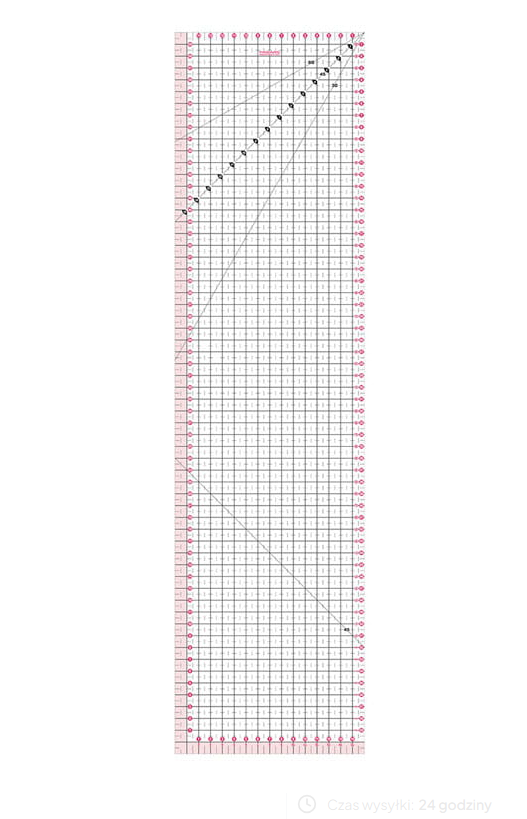 Fiskars Regla para patchwork, 15 x 60 cm, Margen de costura resaltado de 1 cm, Líneas de cuadrícula interrumpidas de medio centímetro, Líneas en ángulo, Plástico PET, 1066360