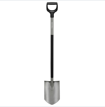 Fiskars Pala de Metal Ergonomic™ con Borde Puntiagudo