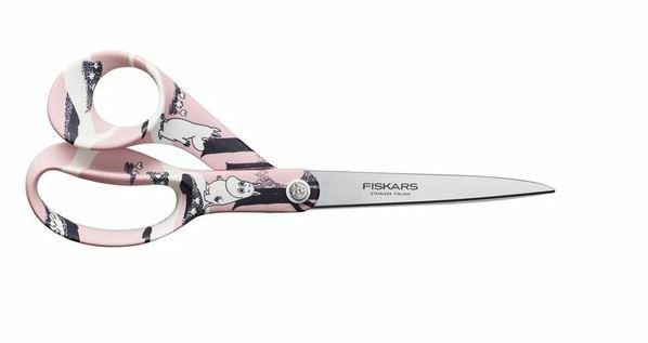 Fiskars X Mumin Tijeras multiusos con diseño Mumin, Para diestros, Longitud: 21 cm, Hojas de acero inoxidable, Amor, 1000831