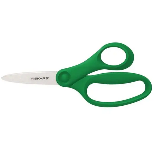 Fiskars Tijeras infantiles, Tijeras para niños grandes de 8 a 11 años, para diestros, Longitud: 15 cm, Verde, 1067848