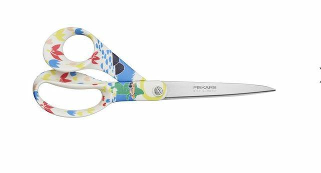 Fiskars X Moomin Tijeras multiusos con diseño Mumin, Para diestros, Longitud: 21 cm, Hojas de acero inoxidable, Sniff, 1071495