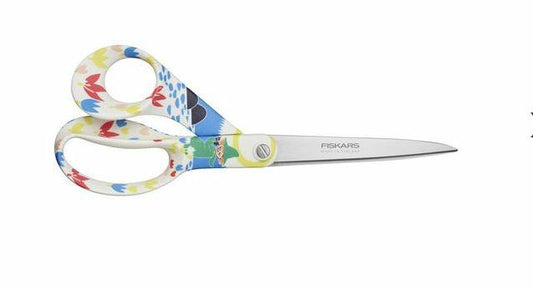 Fiskars X Moomin Tijeras multiusos con diseño Mumin, Para diestros, Longitud: 21 cm, Hojas de acero inoxidable, Sniff, 1071495