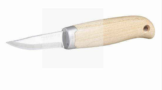 Fiskars Norden 1071897 - Cuchillo para tallar (incluye alimentador, longitud de la hoja: 78 mm, longitud total: 19,6 cm, acero inoxidable/madera de abedul con certificado FSC)