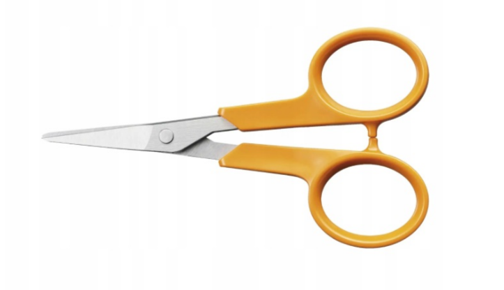 Fiskars Tijeras de manicura Classic, Curvadas, Diestros y zurdos, Longitud total: 10 cm, Ergonomía del mango mejorada, Acero/Plástico, Naranja, 1075058