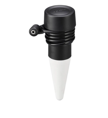 Fiskars Urban Plant Care Conos de riego, Riego automático para Plantas de Interior, Efecto de succión Natural, Conos cerámicos porosos, Tubo de 83 cm, Negro/Blanco, 2 Unidades, 1075381