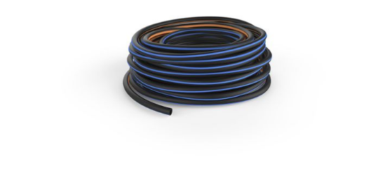 Fiskars Manguera de Jardín M-L, Sólida, Manguera de Agua para Riego Manual, 13 mm (1/2"), Longitud: 25 m, Conexión universal, Resistente a Rayos UV, Heladas y Torsiones, Azul, 1076060