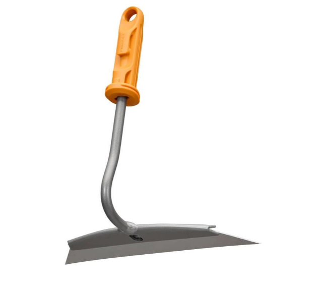 Fiskars OneClick Azada de jardín, para desherbar y soltar la Tierra, Cambio fácil en un Clic, Hoja de Acero Inoxidable, Ancho: 19cm, Negro/Naranja, 1080683