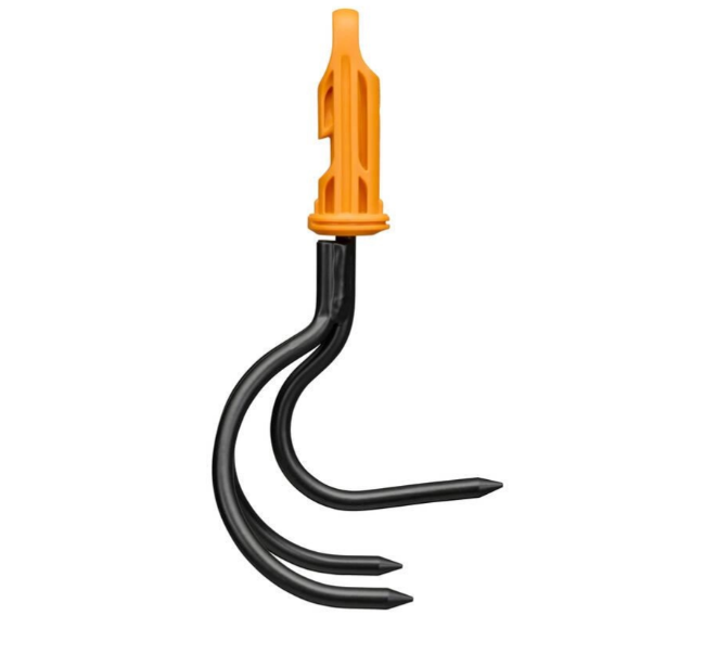 Fiskars OneClick Cultivador, Accesorio para Aflojar y Airear, Cambio Sin Esfuerzo con 1 Clic, Hoja de Acero al Carbono Endurecido, Negro y Naranja, 1080686