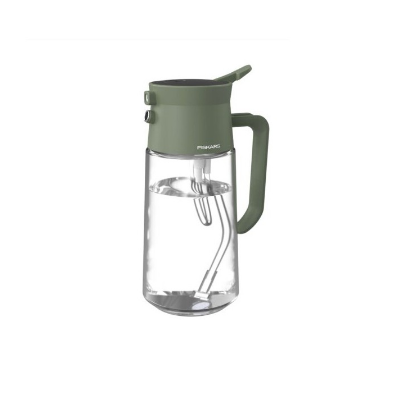 Fiskars Urban Plant Care Regadera pulverizadora de Cristal, 0,5 l, Función 2 en 1 para Plantas de Interior, Pulverización Fina y vertido preciso, Altura 20,9 cm, Cristal, Verde Oliva, 1080774