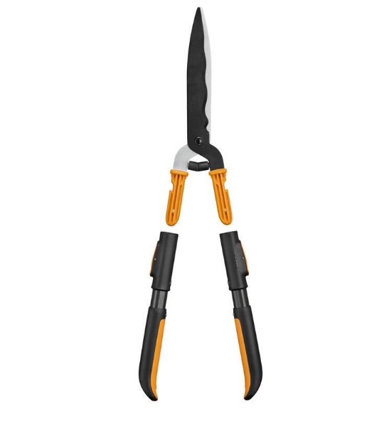 Fiskars OneClick Cortasetos, Accesorio para Dar Forma y Recortar Setos, Requiere Mango S o de Madera FSC (Disponibles por separado), Cuchillas de Acero Onduladas, Negro y Naranja, 1082706