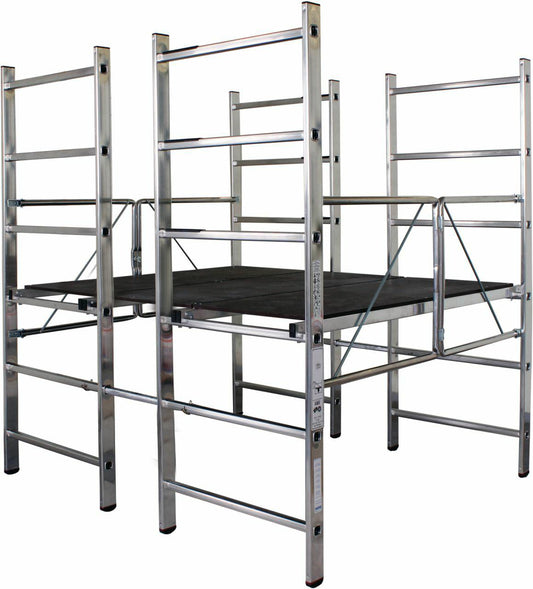 Krause 916228 - Andamio plegable doble Corda, altura de trabajo 2,80 m