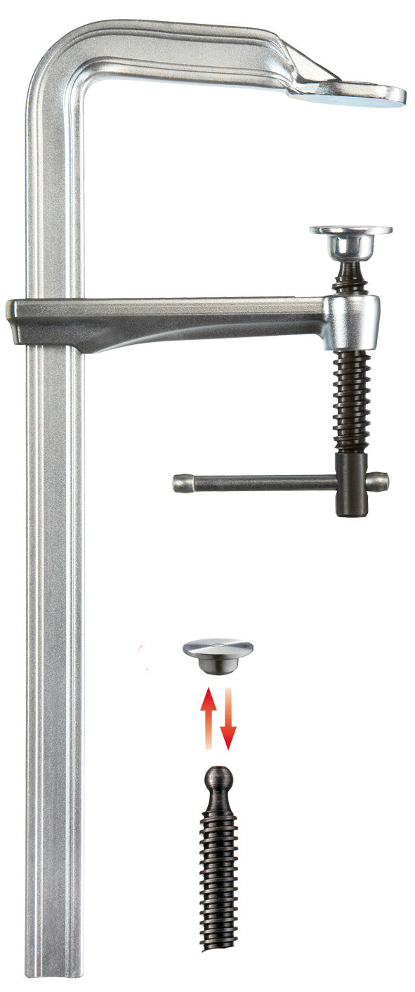 Bessey GZ125K -  Tornillo de apriete de acero forjado GZ-K 1250 mm