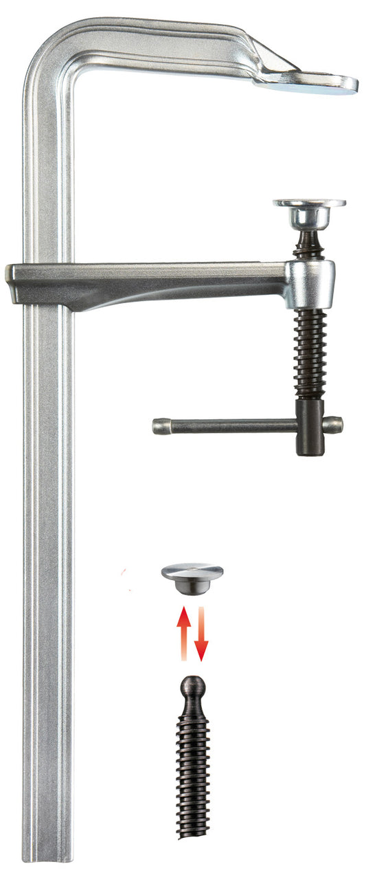 Bessey GZ125K -  Tornillo de apriete de acero forjado GZ-K 1250 mm